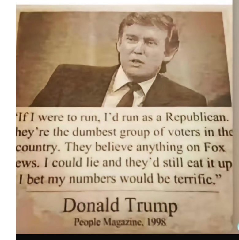 Trumps comments re Americans