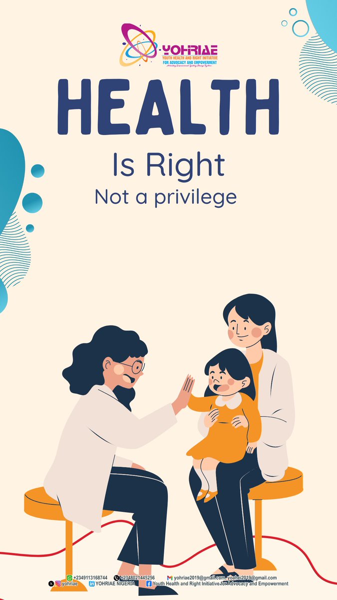 Yohriae's tweet image. Health is a right, not a privilege. Let’s stand together to ensure everyone has access to the care they deserve

#HealthIsARight #EqualAccessForAll #HealthcareForEveryone