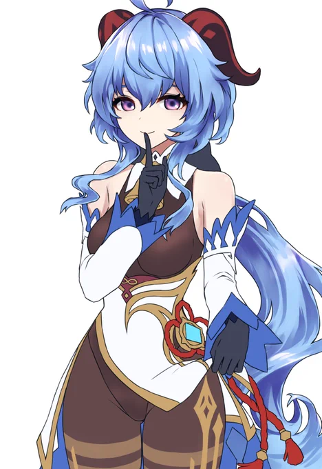 これは今年はじめに描いて途中で力尽きた原神の甘雨ちゃん