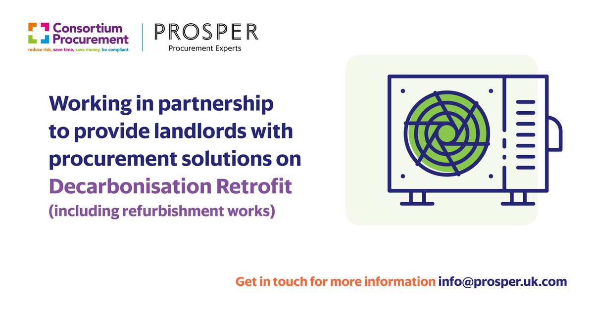 Prosper_NE's tweet photo. Prosper is delighted to be working in partnership with @ConsortiumProc to enable their members to access a wide range of #procurement frameworks and DPS solutions.

This includes compliant #decarbonisation solutions aimed at supporting #landlords looking to achieve #NetZero. https://t.co/15V3Ytfto6