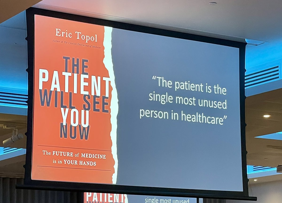 HamidMerchant's tweet image. “The patient is the single most unused person in healthcare”
An inspiring talk from Dr @Liz_ORiordan 
 #RPSConf24 @EricTopol