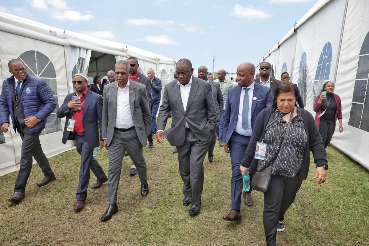 President Ramaphosa at the Presidential Imbizo in uMgababa, KZN #PresidentialImbizo #Democracy30