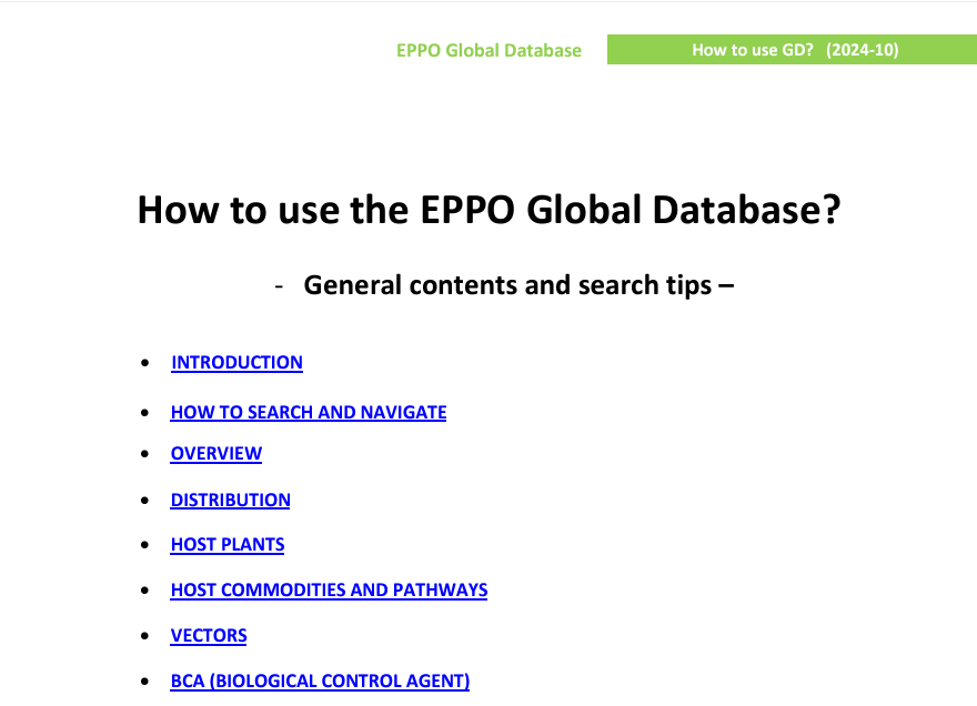 🔍 Enjoy using the EPPO Global Database? 
Check out our updated User Guide to make the most of its features! gd.eppo.int/media/files/ge…

Visit: gd.eppo.int
#planthealth
#database #openaccess
