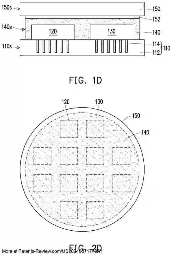 PatentPulse's tweet photo. New patent ap. #US20240371778A1 by #TSMC reveals an integrated fan-out (#InFO) package structure. It features a multi-die setup with #TSVs, a protective layer, and an interconnect structure for enhanced electrical connectivity. #Semiconductors $TSM https://t.co/R3EXUGTfVD