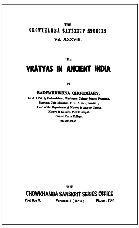 ThiranAayvidam's tweet photo. #BookReading ⚫️🔴Very Important Details
Title: The Vratyas in Ancient India, 1964
Author: Radhakrishna Choudhary
Download Link:
https://t.co/4O6rmx1fAl
#TheVratyas #Dravidas #VratyaCult