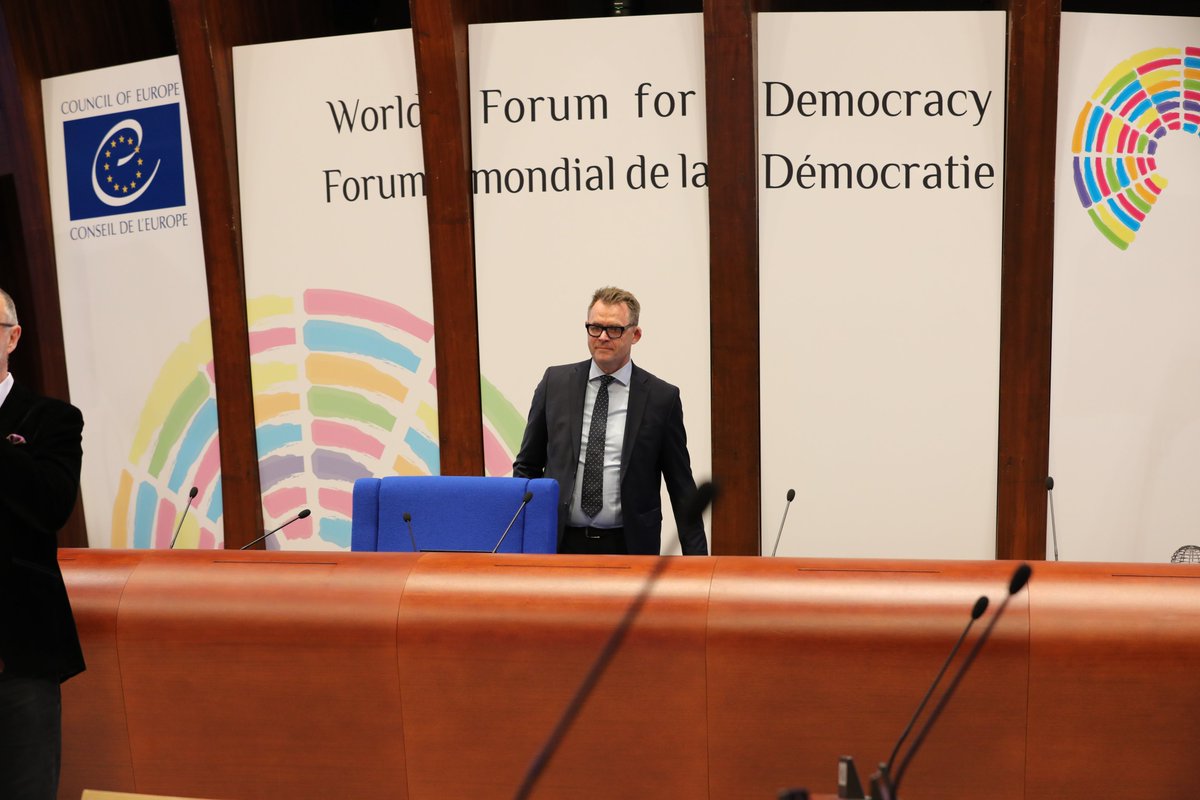 "Je souhaite vous remercier très chaleureusement pour votre participation, votre énergie, votre #engagement et votre franchise, car nous ne sauverons pas la #démocratie avec conformisme" - Matjaž Gruden, Directeur de la Démocratie, #CoE.  #CoE_WFD