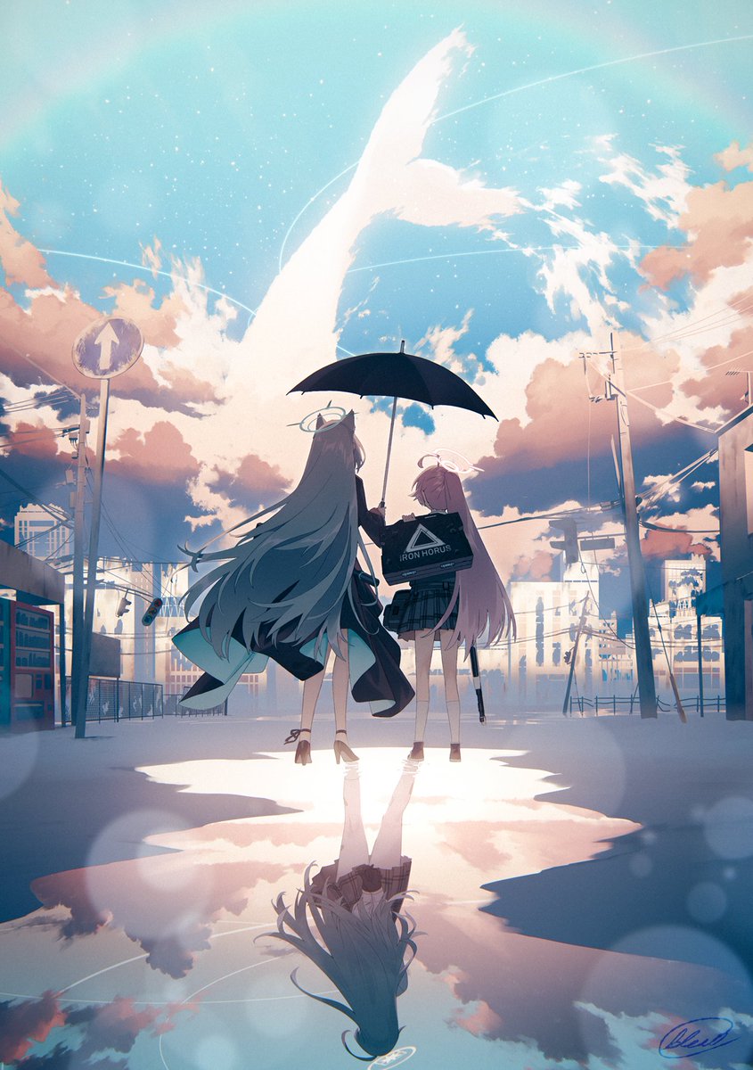 ブルアカ「雨上がりに見た幻#ブルアカ 」|blew@Skeb依頼受けつけてますのイラスト