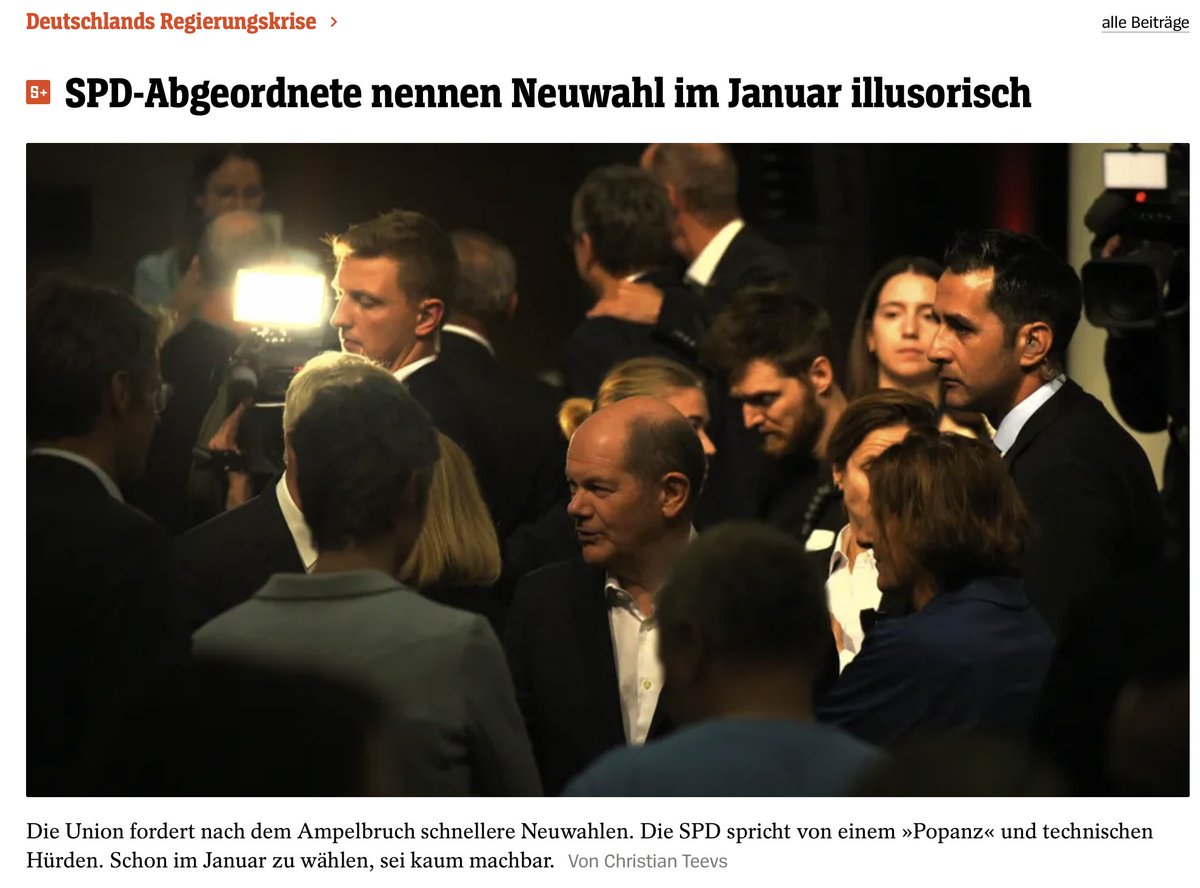 Das ist an Lächerlichkeit nicht mehr zu überbieten. Liebe SPD, innerhalb der Fristen die das Grundgesetz vorgibt, haben sowohl die durchführende Amtsseite als auch die Parteien mit ihren Kandidaten- und Listenaufstellungen ihren Job zu machen. So. Doof. (aber isso)