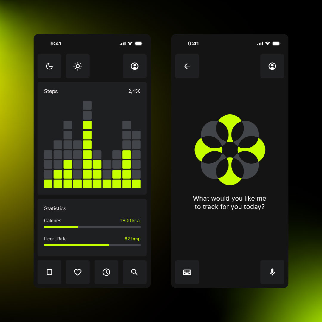 MoonboundDesign's tweet image. Sneak peek at an exciting project in the works! Here’s a snapshot of the UI design for a fitness app I’m developing with a health tech startup 🚀 We’re crafting a clean experience to guide users toward better health.

#uiux #mobiledesign #appdesign #darkmode #healthtech