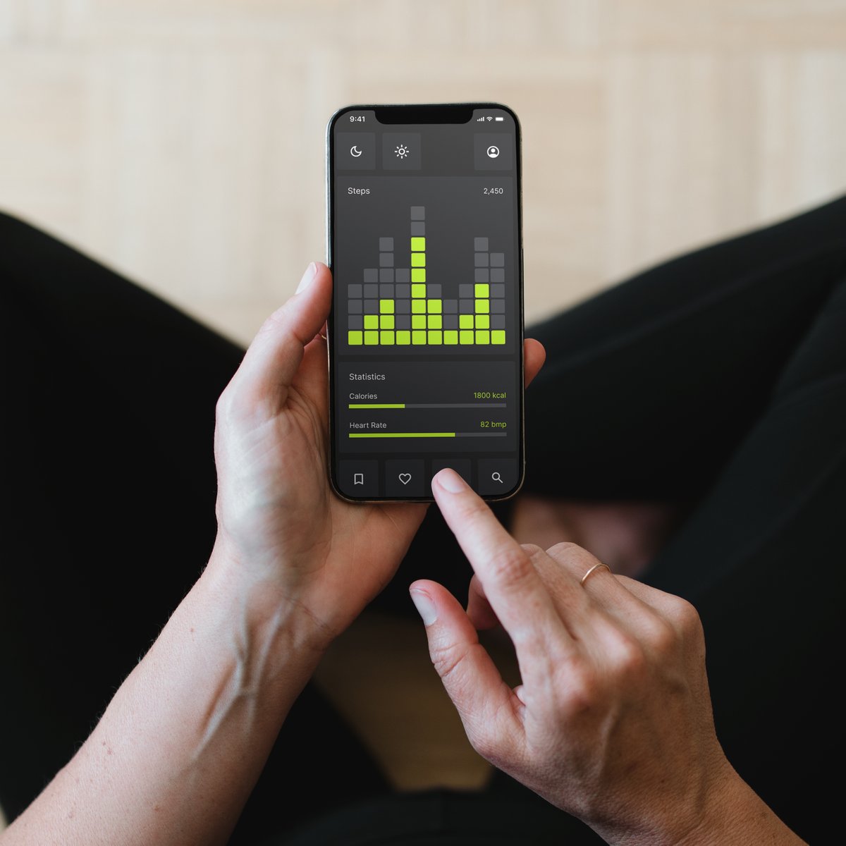 MoonboundDesign's tweet image. Sneak peek at an exciting project in the works! Here’s a snapshot of the UI design for a fitness app I’m developing with a health tech startup 🚀 We’re crafting a clean experience to guide users toward better health.

#uiux #mobiledesign #appdesign #darkmode #healthtech