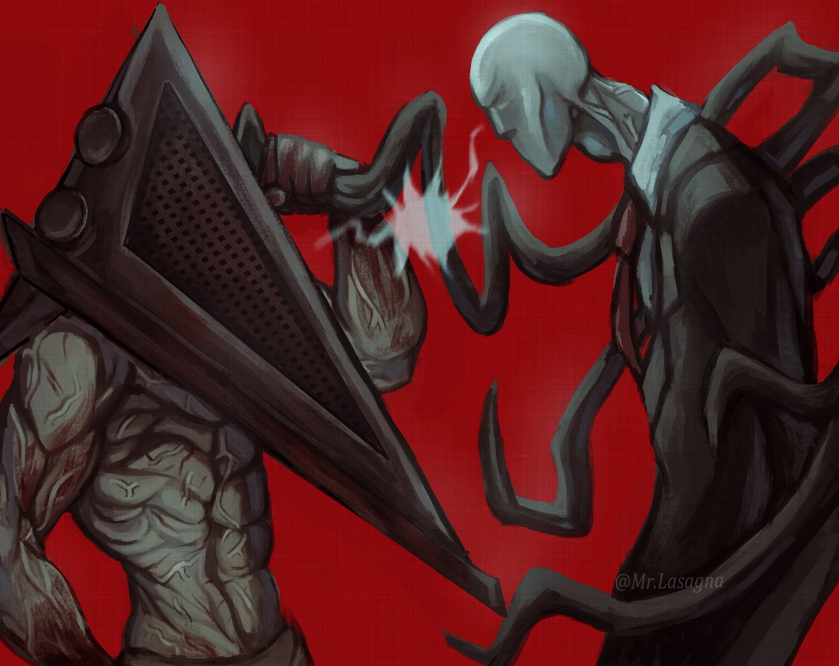 SrLasagno's tweet photo. Pyramid head vs Slender Man 

#pyramidhead #slenderman #art #drawing https://t.co/c5qOuCUNYX