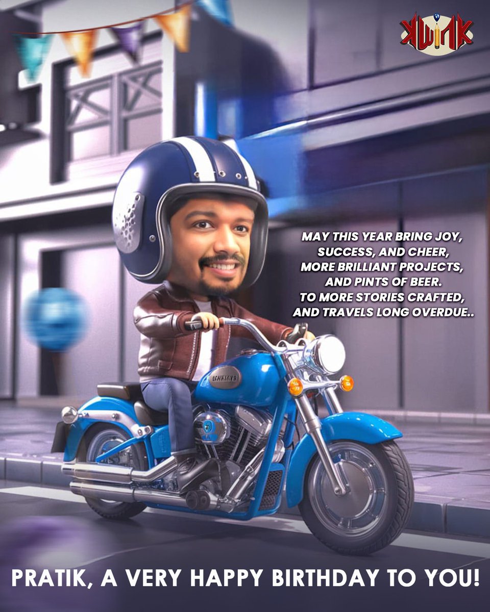 KwinkDigital's tweet photo. To more stories, laughter, and travels that are calling! Cheers to a fantastic year ahead, Pratik. Happy Birthday!🎉

#HappyBirthday #Kwinkster #Cheers https://t.co/BqDp09rfQR