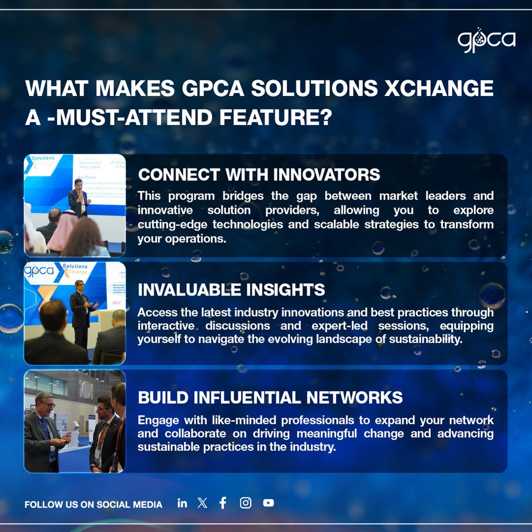 POLYMERUPDATE's tweet photo. Prepare to connect with the top solution providers at the 18th Annual GPCA Forum. Secure your pass and explore innovative solutions that can drive your business forward.
Register here: https://t.co/DOhPIyes92
#GPCAForum2024 #AnnualGPCAForum #GPCALeaders # #SolutionsXChange #Sustainability #Innovation #GPCAMEDIAPARTNER