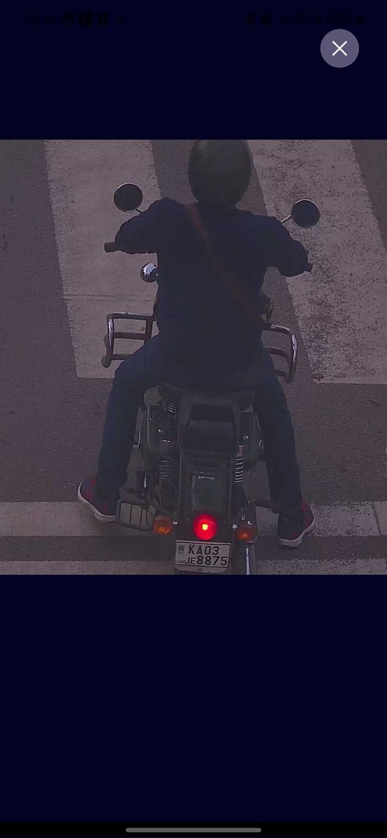 SuganthPrem's tweet photo. @blrcitytraffic @BlrCityPolice

Image 1: bike Enfiled is my bike
Image 2: bike doesn't belong to me

But wrongly I had been charged traffic Challan due to image mismatch. 

Please clarify. 

Thanks. 

Wrong Challan no : 68685505 https://t.co/fHmyS388LW