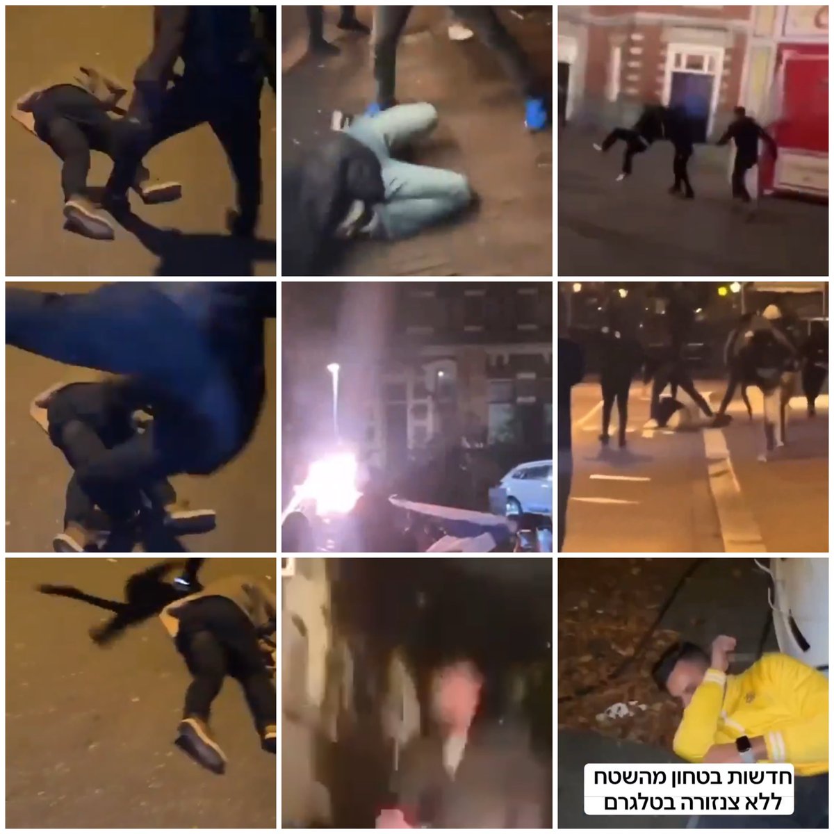 قطعان مشجعي نادي "مكابي تل أبيب" الإسرائيلي سافروا إلى هولندا لتجشيع فريقهم في إحدى مبارياته، بعضهم ابتلع الوهم الذي خدعهم به نتنياهو وخنازيرهم، فتجمهروا لإسقاط علم فلسطين من على إحدى الشرفات في الشوارع، لكن ما حدث بعدها كان صدمة حياتهم. 

لاحظهم مشجعون آخرون في هولندا، وسكان عرب