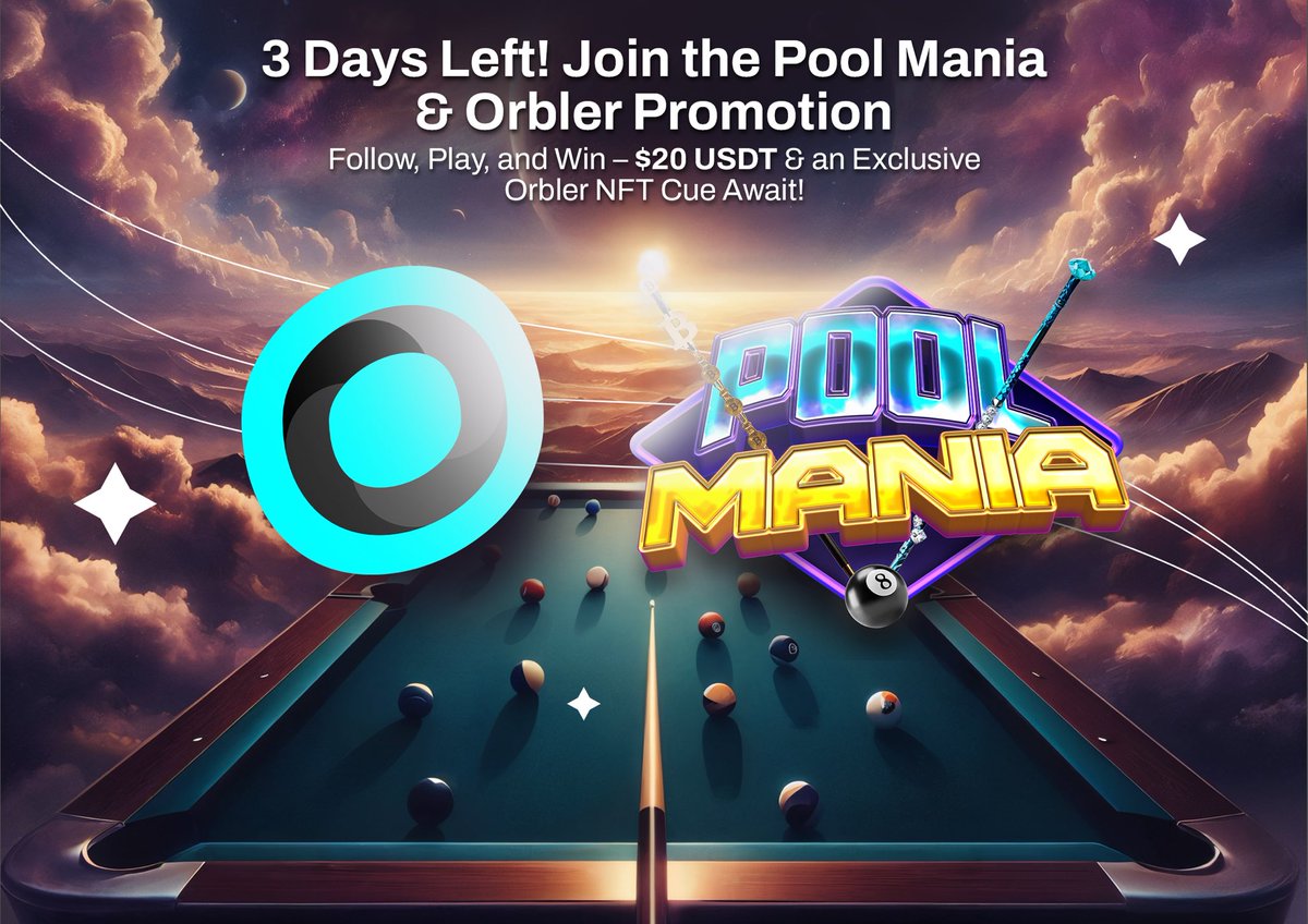 🎱 Just 3 Days Left! Take part in the Exclusive <a href="/poolmaniagame/">Pool Mania</a> &amp; Orbler Promotion!

Follow us on Telegram, Discord, and Instagram for a chance to win $20 USDT &amp; an Orbler NFT cue. Don’t miss your chance—join now! 🎉

#Giveaway #Airdrop #BTC