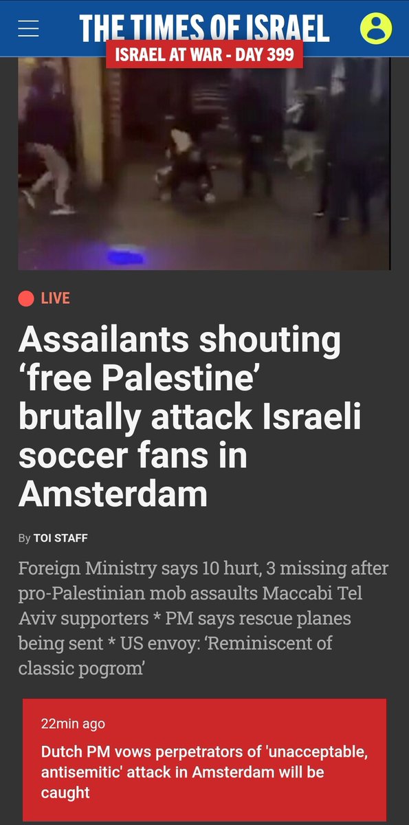 Vandaag schaam ik mij Nederlander te zijn.
De #pogrom van jonge islamitische terroristen tegen Joden in Amsterdam gaat de wereld rond. Dat betekent: ook vrouwen en zelfs kinderen. Onbeschermd door de politie. 
#Halsema is de hoofdschuldige. Een jaar lang deed zij niets om geweld