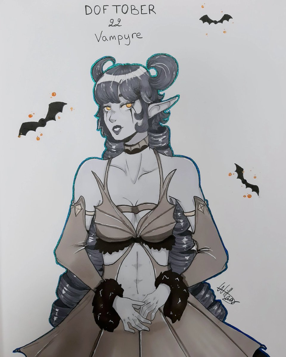 Doftober jour 22 : Vampyre 🦇
Anerice, héritière de cette noble famille ~
Lentement mais sûrement... c: