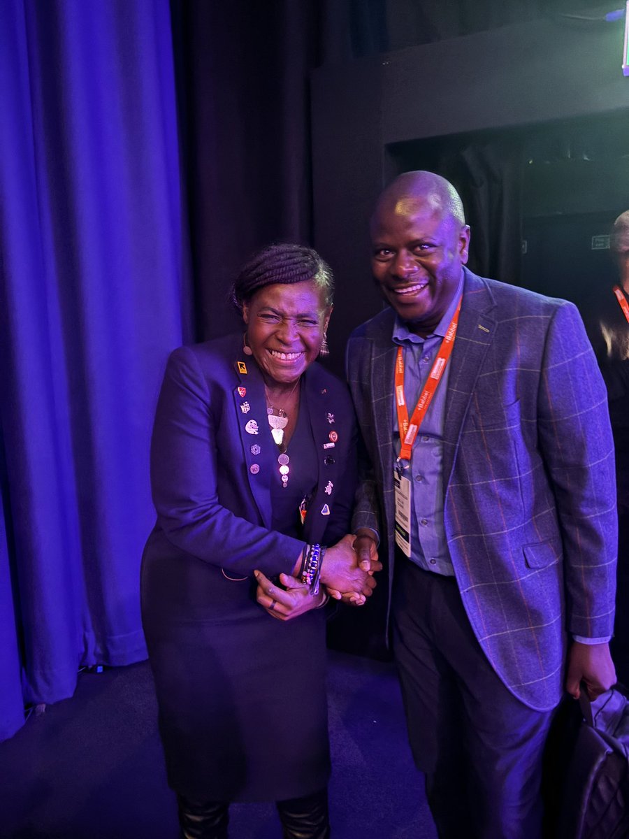 Babs_Badjan's tweet photo. “THINK BIG, THINK CRAZY, with stubborn optimism to turn reality into what we want.” Honored to meet Dame Dr Maggie Aderin – an icon of bold ambition. A dyslexic, Space Scientist, Author, Sky at Night presenter #Inspiration #Innovation #CIPDACE #WomenInSTEM https://t.co/R1zFL3l4nR