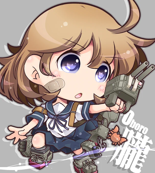 【艦これデフォルメ絵(再)】朧 Oboro#艦これ #朧#朧進水日 #朧生誕祭#朧生誕祭2024 