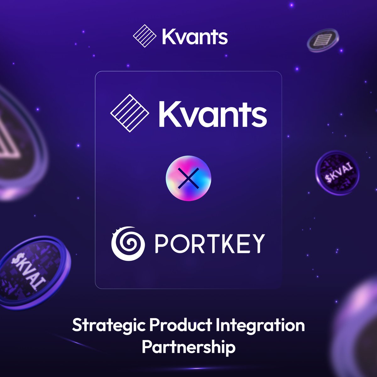 KvantsAI's tweet photo. 📢 We are thrilled to announce our partnership with @Portkey_DID, a cutting-edge AA wallet with social recovery—your seamless gateway to Web3! 

🌐 Together, we’re redefining secure, user-friendly access to the #crypto ecosystem &amp; Telegram Mini Apps https://t.co/2DIibTNHPT