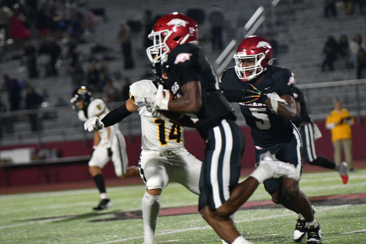 It was over from the first play of the game when Tony Noble darted 65 yards in Arkansas High's first play of the game 12 seconds into the first quarter. #arpreps #txkpreps