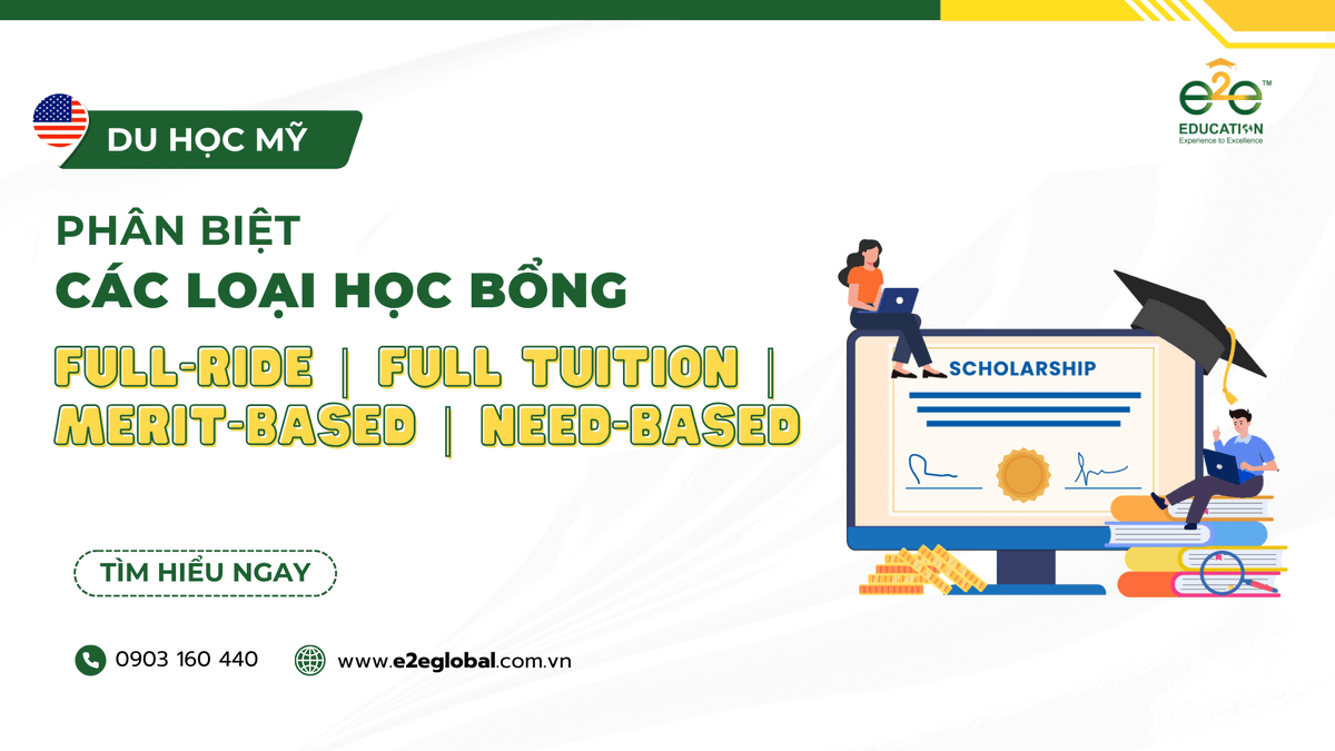 e2eedu's tweet photo. Tất tần tật các loại Học bổng Du học Mỹ bạn nên biết
Hãy cùng E2E Global phân biệt 4 loại học bổng phổ biến: Full-Ride, Full Tuition, Merit-Based, và Need-Based, để có cái nhìn rõ ràng hơn và tìm kiếm loại học bổng phù hợp.
Link: https://t.co/QoP7LWGQpI https://t.co/v3H41YQ27H