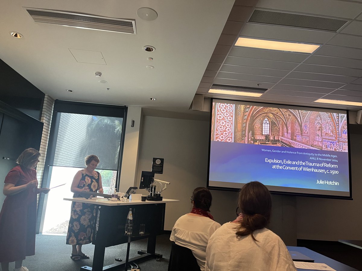 Caillan Davenport (@drcdavenport) on Twitter photo Great final session at āWomen, Gender and Violence from Antiquity to the Middle Agesā ā¦<a href="/historyANU/">ANUHistory</a>ā© with papers by Dr Tania Colwell and Julie Hotchin on the violence of words and collective trauma Great final session at āWomen, Gender and Violence from Antiquity to the Middle Agesā ā¦<a href="/historyANU/">ANUHistory</a>ā© with papers by Dr Tania Colwell and Julie Hotchin on the violence of words and collective trauma