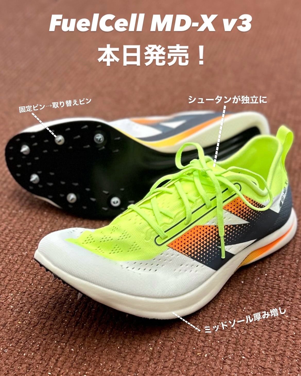 スパイク・シューズ NEWBALANCE FuelCell MD-X V3 26.5 Runners Pulse