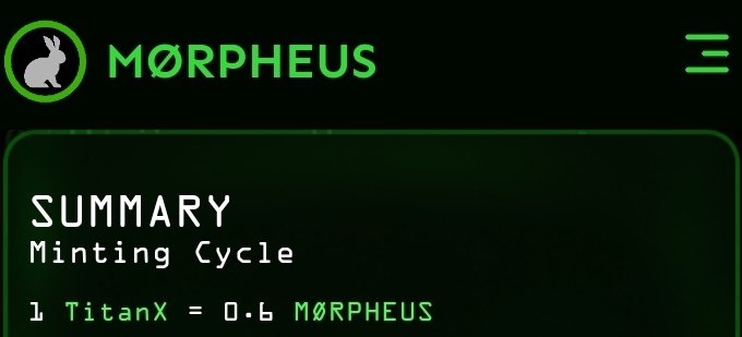 SwitchDotWin's tweet image. TitanX #HYPERDEFLATION starting

Today:
1 $MORPH = 1.67 $TitanX

On November 10th:
1 $MORPH = 2 $TitanX

You will rarely come across such unique opportunities in your life.

ca:
0x4687f007da484EFE20D7A17E5B1D105CDBFCA0Eb

#BuildOnX28 #MORPHEUS #titanx