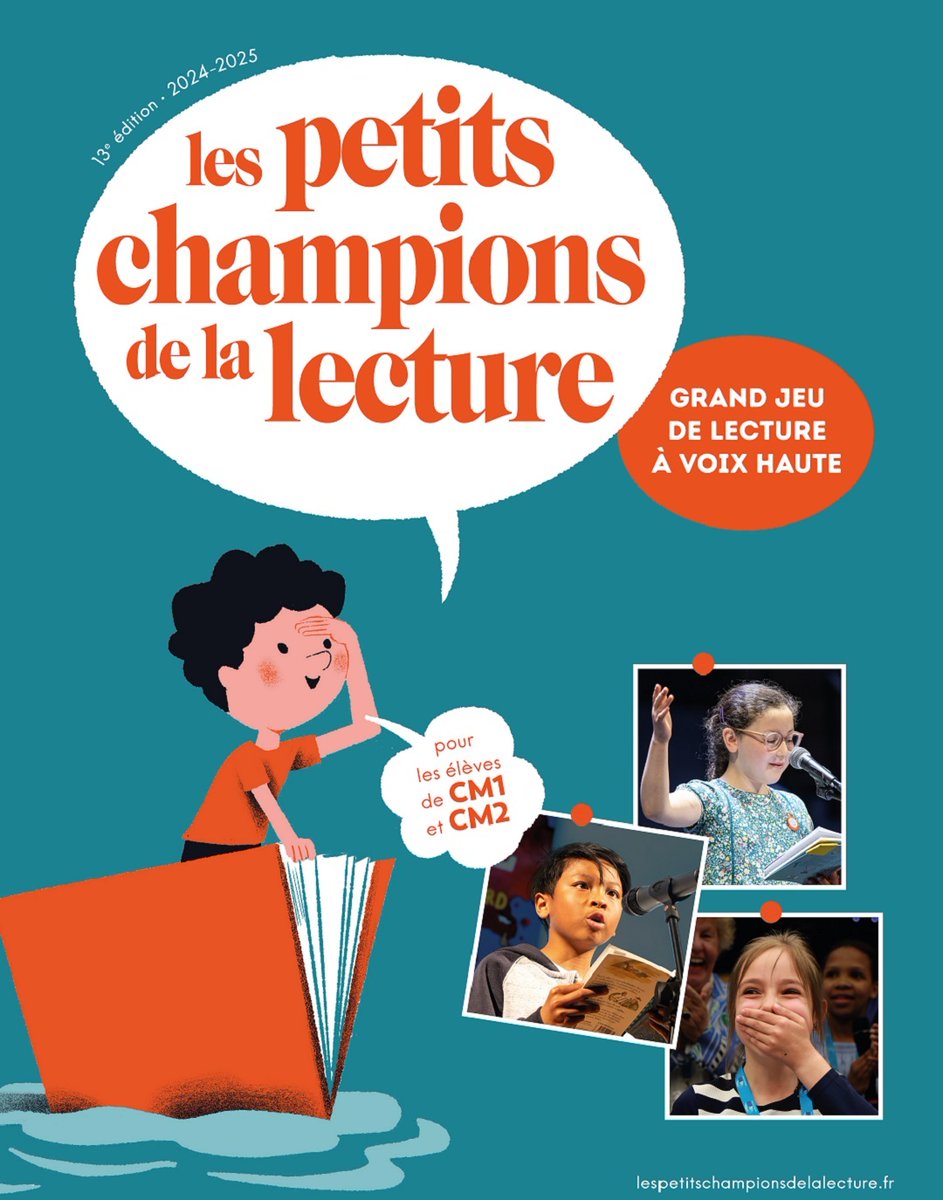 #VendrediLecture 📚 Le grand jeu des Petits champions de la lecture : une expérience ludique et fédératrice fondée sur le partage et le plaisir de lire à voix haute !

Les inscriptions sont ouvertes aux classes de CM1 et CM2 jusqu'au 2 décembre
➡ eduscol.education.fr/3412/les-petit…