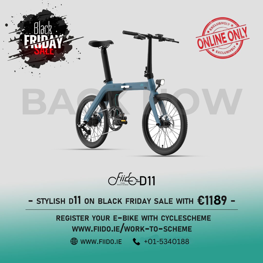 🚴‍♂️ Black Friday Deal Alert! 🚴‍♀️
🏬 Store Location: UNIT 3, BURGUNDY HOUSE, 45 MAIN STREET, SWORDS, Co. DUBLIN, K67 F4W7, Ireland
📞 Contact Us: +01-5340188
Generate Your Cycle Scheme Invoice 👉 fiido.ie/work-to-scheme
#blackfridaysale #fiidod11 #ebikesale #cyclescheme #c2w #b2w