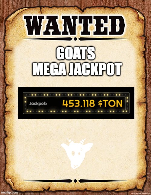 GOATS_immortal's tweet image. GM GOATS fam! 🐐💸

It’s Friday, and the GOATS Lottery is calling out to every treasure-hunting degen! 💥

WANTED: 453.118 $TON MEGA JACKPOT 💰
Growing by the second, and it’s just sitting there, waiting for YOU to claim it! ⚡️🔥

This isn’t just any jackpot—it’s your chance to…