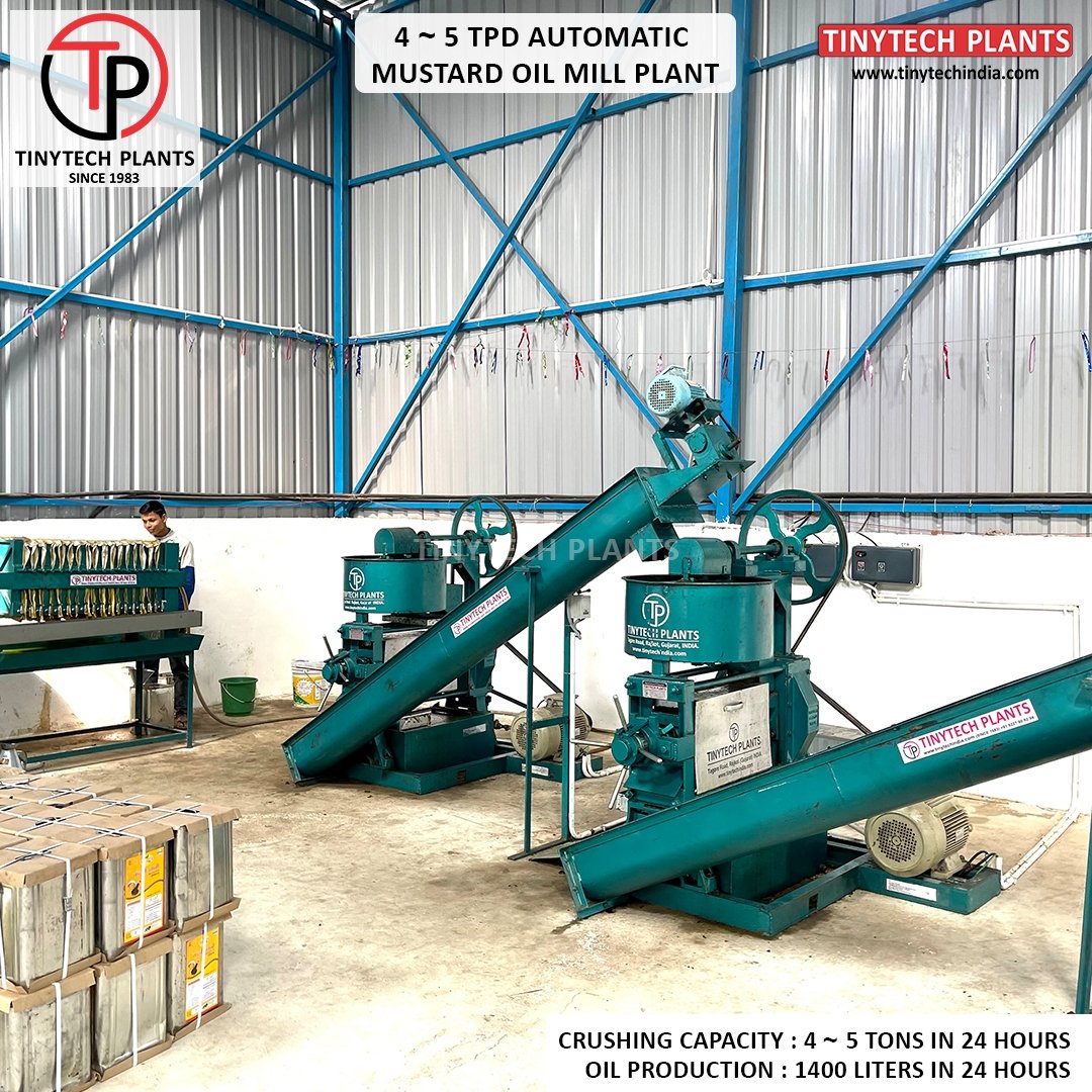 tinytechindia's tweet photo. 4~5 TPD AUTOMATIC MUSTARD OIL MILL PLANT IN LUCKNOW, UP. 

Kindly contact us by whatsapp on +91 9227202224.

#tinytech #tinytechplants #tinytechindia #mustardoilexpeller #oilexpeller #oilexpellermachine #oilmill #tinytechplants #tinytechoilexpeller #tinytechmachinerajkot https://t.co/gGM5DagJ37