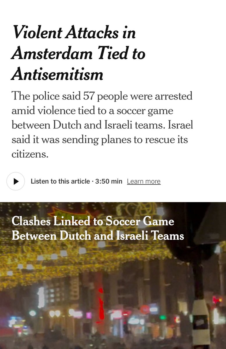 The New York Times. Amsterdam staat er lekker op. Wat een schande. Dat krijg je met een burgemeester die antisemitisch tuig veel te veel ruimte geeft