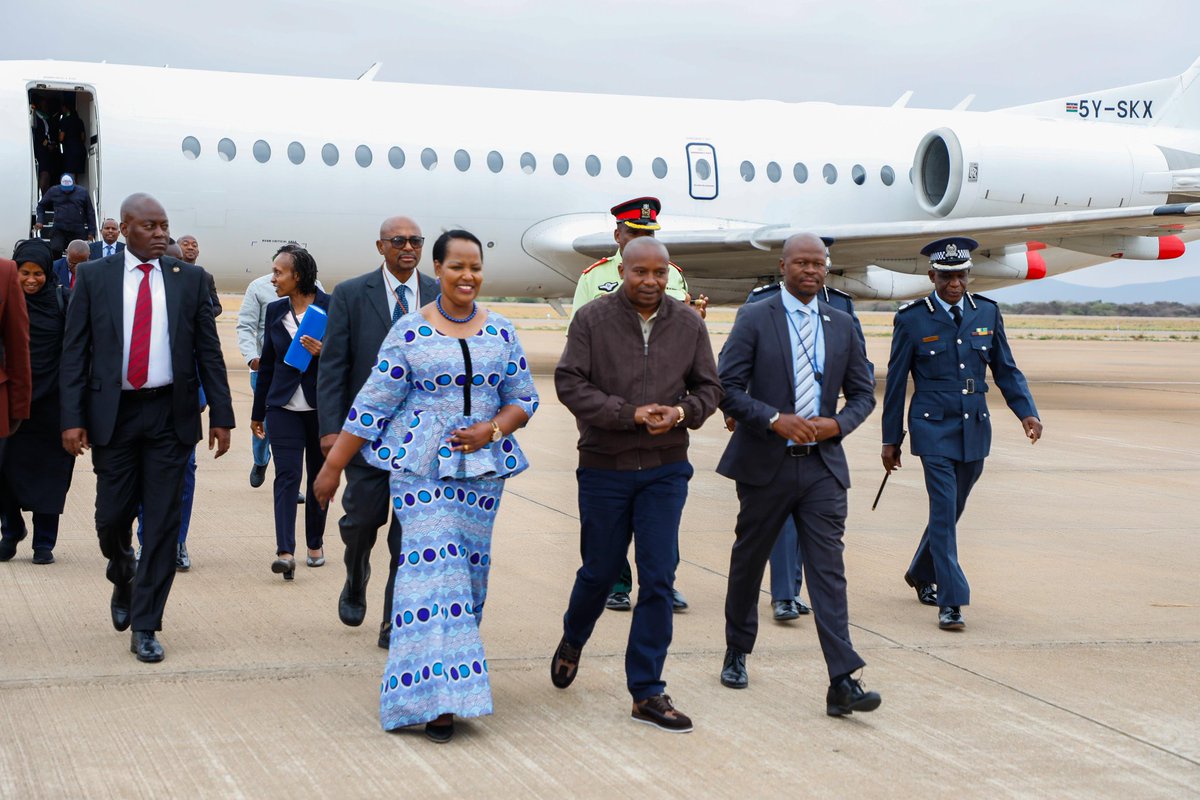 KindikiKithure's tweet photo. GABORONE, BOTSWANA 
FRIDAY, NOVEMBER 8, 2024

Arrived at the Sir Sereste Khama International Airport, Gaborone, Botswana, to represent President William Samoei Ruto  in the swearing in and inauguration ceremony of Duma Gideon Boko as the 6th President of the Republic of Botswana. https://t.co/dSeL3o0xwr