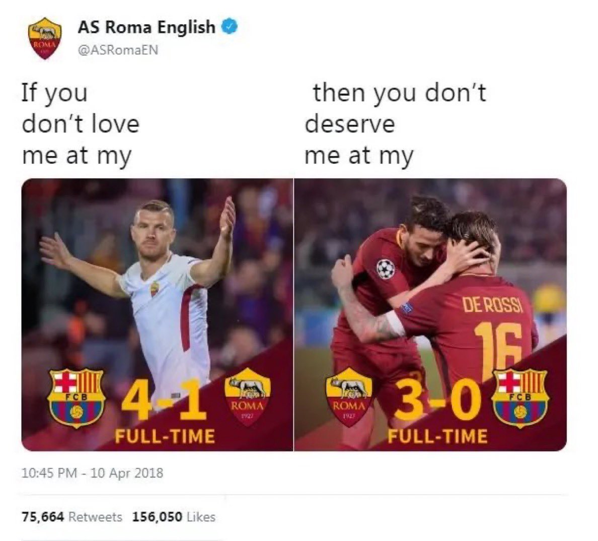 MUFCDarren_'s tweet photo. 11. AS Roma after eliminating Barcelona from the UCL https://t.co/428DTKIVHT