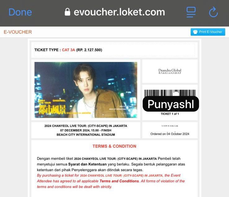HELP REPOST🥺

WANT TO SELL / WTS  
CHANYEOL LIVE TOUR (JAKARTA)

CAT 3A (1tix) - Lepas 2jt bole nego tipiss asal gak sadis, dibantu sampe urus surat kuasa penukaran tiket.

Gajadi nonton karena waswas nungguin jadwal sidang tesis yg belum pasti, jadi cari aman dulu😭