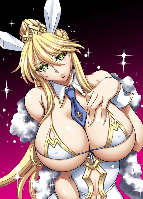 #いいおっぱいの日 なので、FGOから頼光ママとバニ上を 