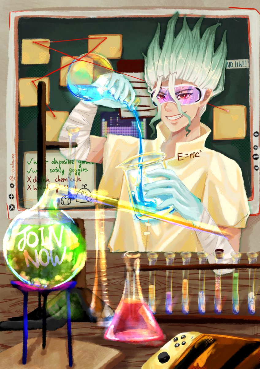 If Senku had a club in modern days #art #fanart #DrSTONE