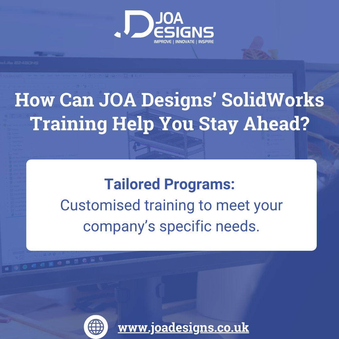 designs_joa's tweet image. Stay ahead with JOA Designs&apos; customised SolidWorks training! Our tailored programs meet your company’s specific needs, helping your team maximise productivity and skill development.

.
.

#SolidWorksTraining #JOADesigns #CADSkills #DesignAutomation