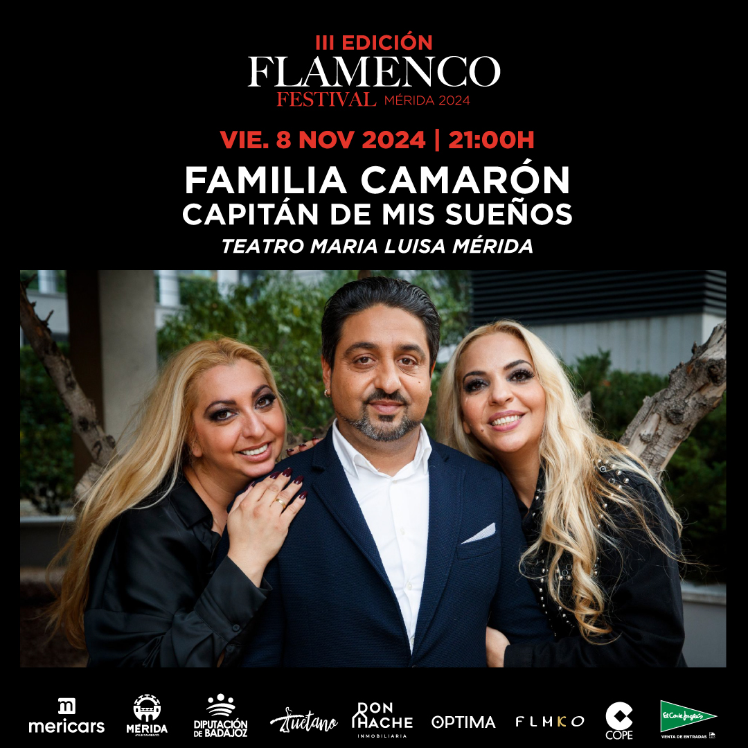 ❗❗𝐅𝐀𝐌𝐈𝐋𝐈𝐀 𝐂𝐀𝐌𝐀𝐑𝐎𝐍  HOY en concierto❗❗ 𝟐𝟏:𝟎𝟎 𝐡𝐨𝐫𝐚𝐬🕘. Teatro Maria Luisa, #Merida

𝐕𝐄𝐍𝐓𝐀 𝐃𝐄 𝐄𝐍𝐓𝐑𝐀𝐃𝐀𝐒
➡️ Taquilla Física: Teatro Mª Luisa desde las 16:00h y Agencias de Viajes de El Corte Inglés
➡️Online: elcorteingles.es/.../entradas-m…