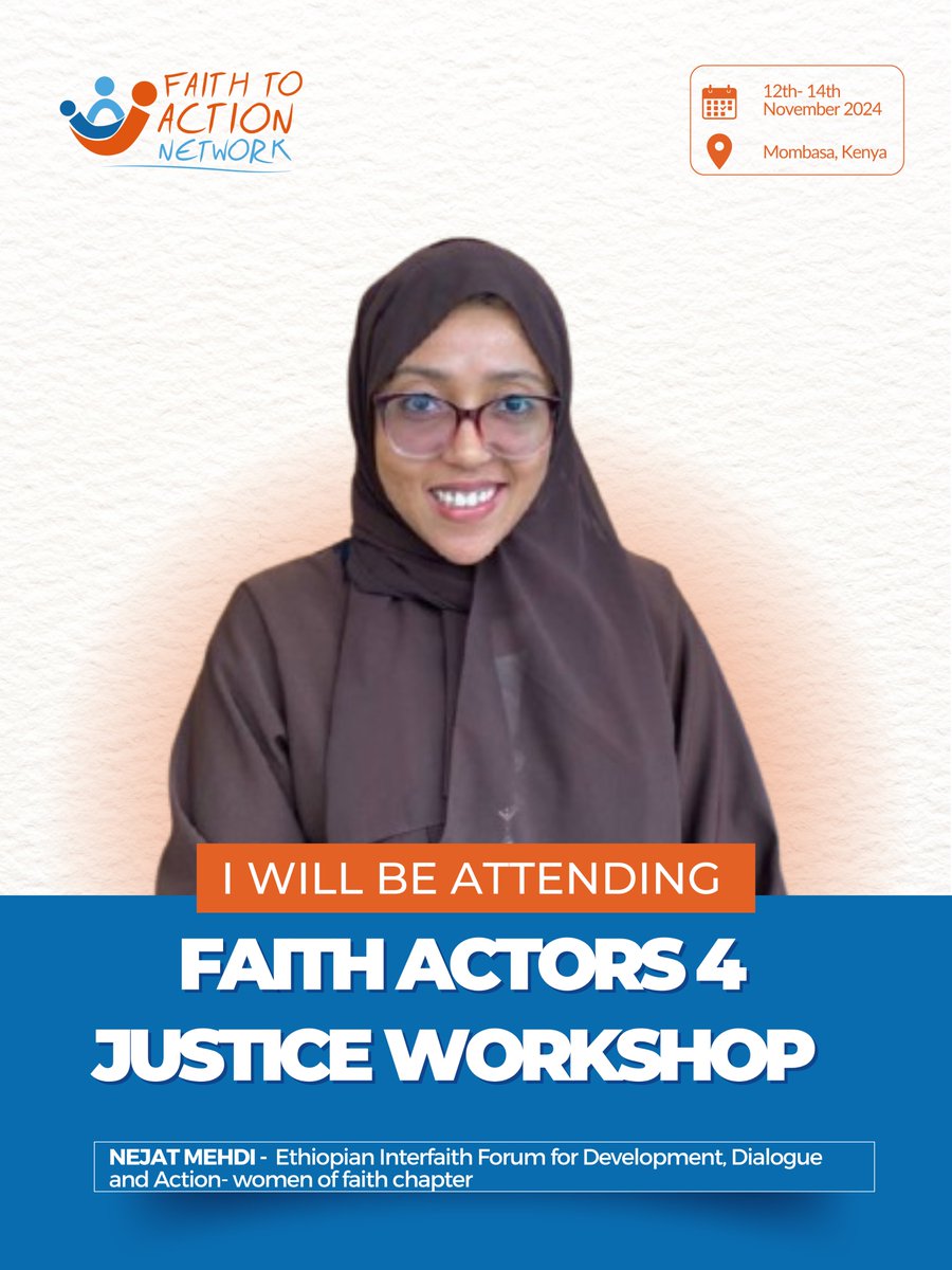 FaithtoActionet's tweet photo. 1/2 We are excited to introduce some of the faith actors and change agents who will be sharing their experiences at the #FA4J workshop. They are dedicated to challenging harmful practices and promoting justice for all. #FaithForJustice #GenderEquality https://t.co/IEDJAsKdnk