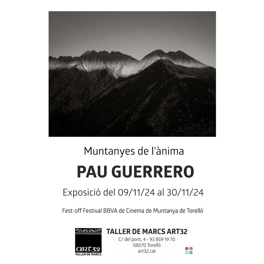 Dissabte 9 de novembre a les 12 del migdia inaugurem l'exposició fotogràfica  Muntanyes de l'ànima de Pau Guerrero. Fest-off del <a href="/torellomountain/">TMFF</a>film

Llegir més: marcsamida.webnode.cat/noticies/

<a href="/AjTorello/">Ajuntament de Torelló</a> <a href="/settorello/">Setmanari Torelló</a> @torellomountain <a href="/cgesbisaura/">Consorci de la Vall del Ges, Orís i Bisaura</a>