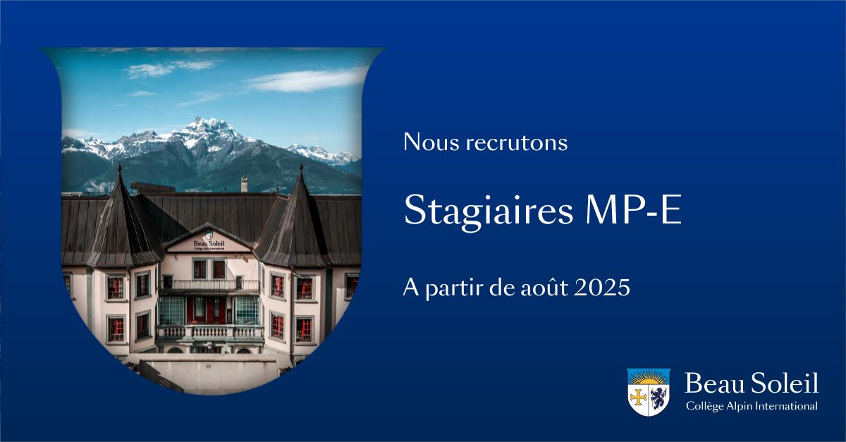 BeauSoleil_ch's tweet image. Nous #recrutons
Le Collège Alpin Beau Soleil recherche deux Stagiaires MP-E pour rejoindre notre équipe dynamique au sein d'une école internationale prestigieuse.
Pour plus d'informations 👉 beausoleil.ch/stagiaire-mpc
#opportunitédecarrière #CollègeBeauSoleil