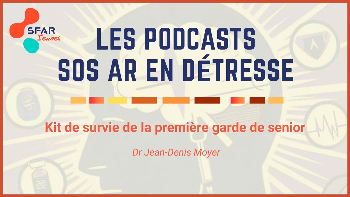 SFAR_ORG's tweet photo. 📹 La SFAR vous offre en libre accès la journée SOS AR par le @SFARJeunes à l’occasion du changement de semestre d’internes. On continue avec le session "Kit de survie de la première garde de senior" ➡️ https://t.co/FZoKQ4CgsJ

@AJARFrance @SNJeunesAR @jeunesMIR @SNPHARE https://t.co/7yBz8AEJzk