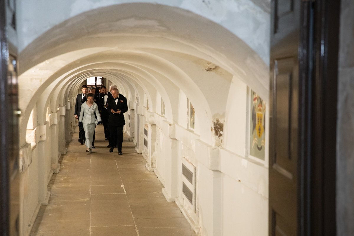 RNRMC's tweet photo. The 4th annual HMS Oardacious Gala, attended by HRH The Princess Royal, unfolded in grand style at the historic Painted Hall of the Old Royal Naval College in Greenwich in support of the Royal Navy &amp; Royal Marines Charity. https://t.co/XBn5uPCi83