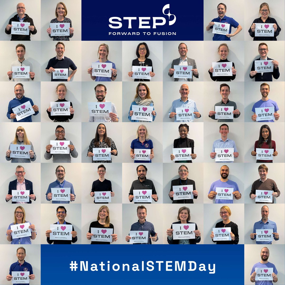 STEPtoFusion's tweet photo. Happy #NationalSTEMDay! Today weโre celebrating #Science, #Technology, #Engineering, and #Mathematics. Our team is building a #fusionenergy future and we wonโt get there without STEM. Ready to be part of tomorrowโs breakthroughs? Let's #STEPForwardtoFusion with STEM. #WeLoveSTEM https://t.co/PNdjbAaKsV