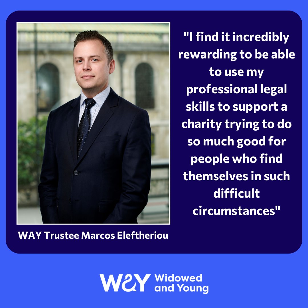 WidowedAndYoung's tweet photo. This Trustees' Week, we continue to shine a light on a few of the wonderful volunteers that make up our Board of Trustees.  Today we share  a quote from Marcos Eleftheriou who brings his legal knowledge to the board.

https://t.co/DWzuhI3u9e

#TrusteesWeek #Volunteers #ThankYou https://t.co/6nYfjSsvQx