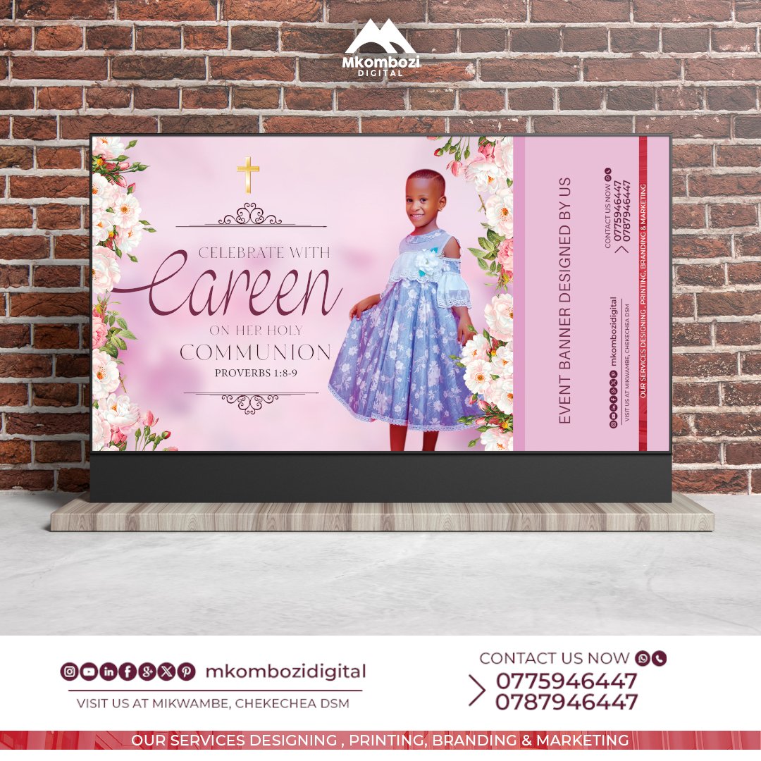 mkombozidigital's tweet image. Wasiliana nasi Sasa kwa huduma Bora na kwa Bei rahisi kabisa
Call|SMS|WhatsApp :+255 787 946 447
Call|SMS|WhatsApp :+255 775 946 447
Email: mkombozidigitaltz@gmail.com
Location : Mikwambe, Chekechea, DSM
Follow us now👉 @mkombozidigital 

#bestadvertisingdesign #eventbannerdesign